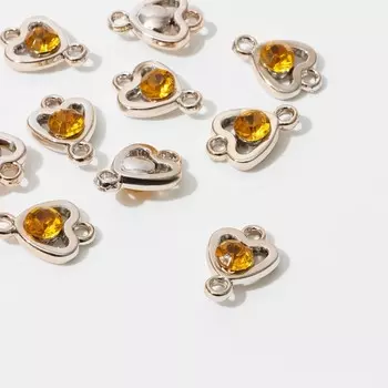 Коннектор «Сердце» 2,21,60,7 см, (набор 10 шт.), цвет золото