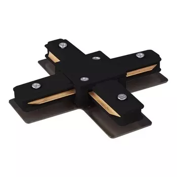 Коннектор X-образный для шинопровода Elektrostandard, Track Rail BK Surface, 106х106х17 мм, цвет чёрный