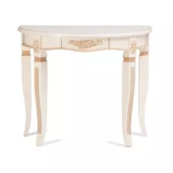 Консоль 900х700х750 бук/цвет покраски слоновая кость патина золото