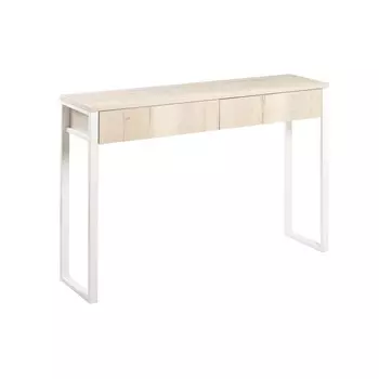 Консоль-СИТИ-01 1400х320х950 Дуб Галифакс белый/Белый глянец