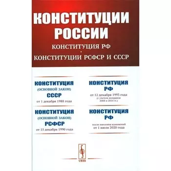 Конституции России. Конституция Российской Федерации. Конституции РСФСР и СССР