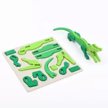 Конструктор 3D «Крокодил», 13 деталей