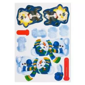 Конструктор 3Д подвес «Снеговик и бычок»