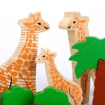 Конструктор деревянный «Африка», 35 деталей