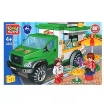 Конструктор «Автокафе ГАЗ Некст» с фигурками, 111 деталь