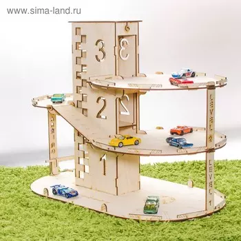 Конструктор "Автопаркинг с лифтом для машин", фанера: 3 мм
