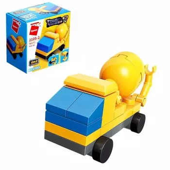 Конструктор блочный «Бетономешалка», 30 деталей