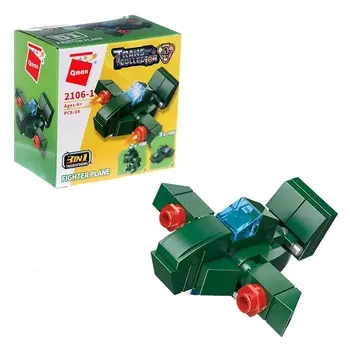 Конструктор блочный «Истребитель», 34 детали