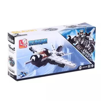 Конструктор блочный «Истребитель», 65 деталей