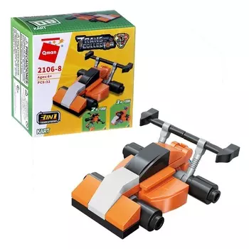 Конструктор блочный «Картинг», 32 детали