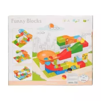 Конструктор «Блочный марблс», 53 детали, уценка