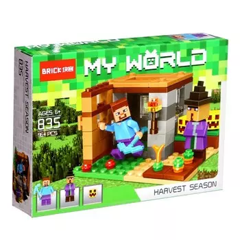 Конструктор блочный «Мой мир», 96 деталей