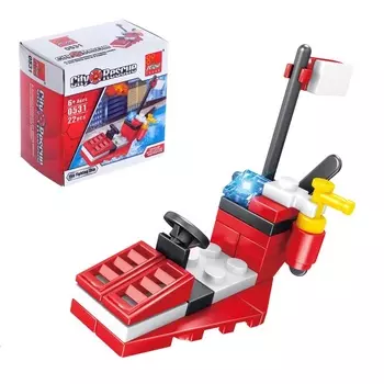 Конструктор блочный «Пожарный катер», 22 детали