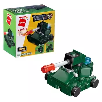 Конструктор блочный «Танк», 35 деталей