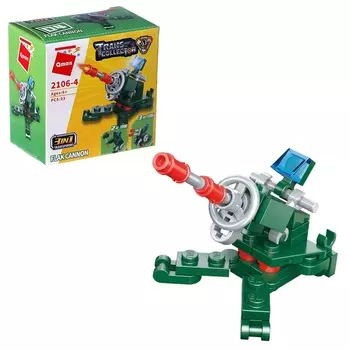 Конструктор блочный «Зенитная пушка», 33 детали