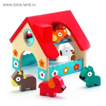 Конструктор «Деревянная ферма» 5 животных