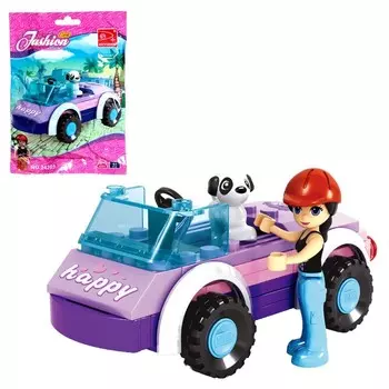 Конструктор Девчонки «Мини-автомобиль», 56 деталей