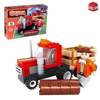 Конструктор Ферма «Лесозаготовочный грузовик», 93 детали