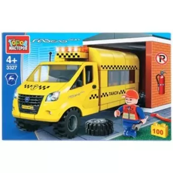 Конструктор «Газель с гаражом» с фигуркой, 100 деталей