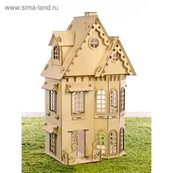 Конструктор «Кукольный домик», 2 этажа, фанера — 3 мм