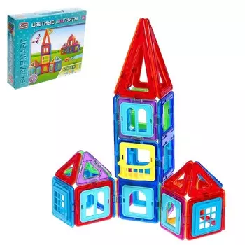 Конструктор магнитный «Цветные магниты», 66 деталей