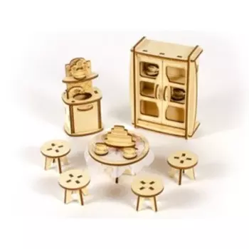 Конструктор Мебель для кукол «Кухня-столовая»