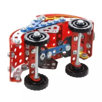 Конструктор металлический «Механик», машинка, 132 детали