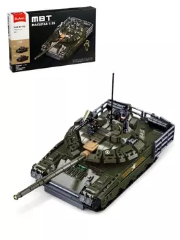 Конструктор «Модельки. Боевой танк», 2 варианта сборки, 798 деталей, с фигурками
