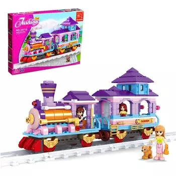 Конструктор «Модный поезд», 3 фигурки в комплекте, 376 деталей