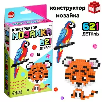 Конструктор мозаика «Pixi. Зверята», 621 деталь