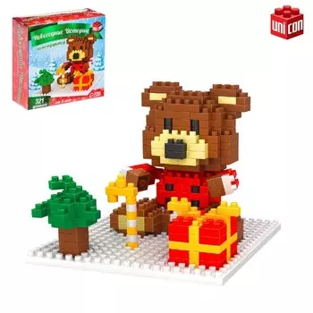 Конструктор «Новогодние Истории. Мишка», 321 деталь