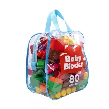 Конструктор пластиковый «Baby Blocks», 80 деталей, сумка