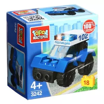 Конструктор «Полицейская машина», 18 деталей