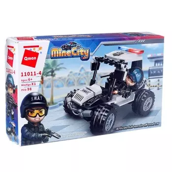 Конструктор Полиция «Джип спецназа», 1 минифигура и 98 деталей