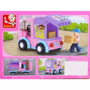 Конструктор Розовая мечта «Курьерская машина», 102 детали