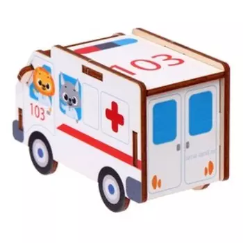 Сборная модель-автомобиль «Скорая», (П1001)