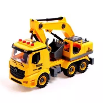 Конструктор винтовой «Строительный экскаватор», с шуруповертом