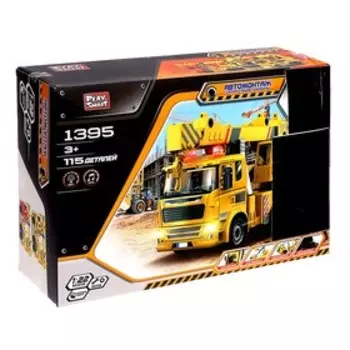 Конструктор винтовой «Строительный кран», 115 деталей, световые и звуковые эффекты, уценка