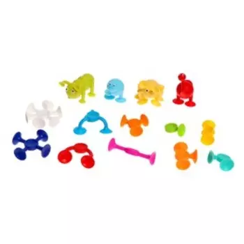 Мягкий конструктор детский «Забавные присоски», 45 деталей