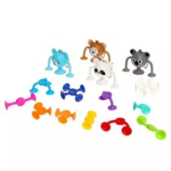 Мягкий конструктор детский «Забавные присоски», 56 деталей