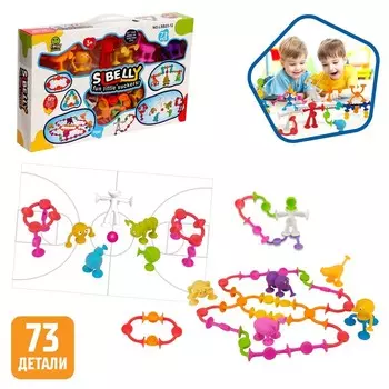 Мягкий конструктор детский «Забавные присоски», 73 детали