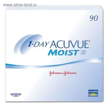 Контактные линзы 1 - Day Acuvue Moist, -10/8,5, в наборе 90шт