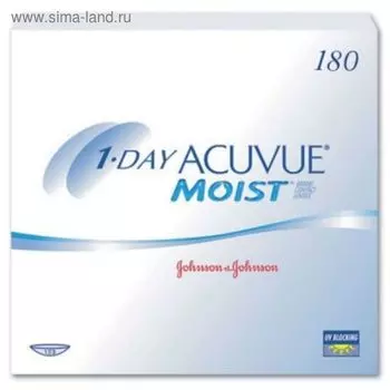 Контактные линзы 1 - Day Acuvue Moist, 3/8,5, в наборе 180шт