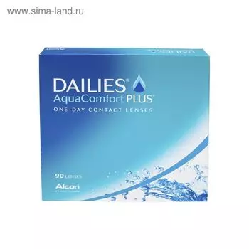 Контактные линзы Focus Dailies AquaComfort+, -8.0/8,7, в наборе 90шт