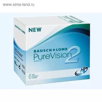 Контактные линзы Pure Vision2 , 4,5/8,6 в наборе 6 шт.