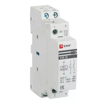 Контактор модульный EKF km-1-25-20, 25А, 2NО