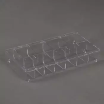 Контейнер для декора, 11 ячеек, 20 × 11,2 × 3,2 см, цвет прозрачный