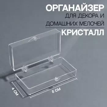 Органайзер для декора «Кристалл», 8 4 2,4 см, цвет прозрачный