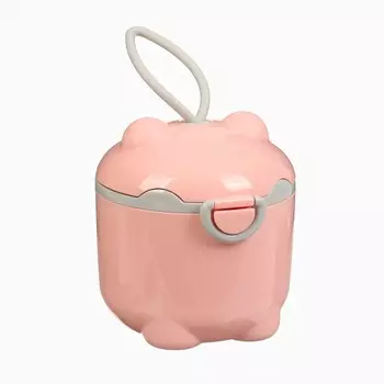 Контейнер для детского питания Мишка 1, 250 мл, розовый