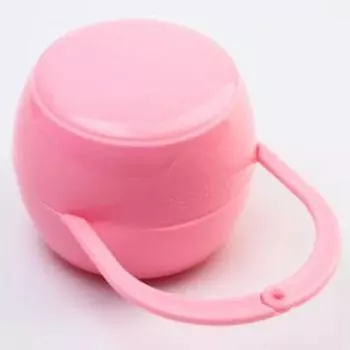 Контейнер для хранения и стерилизации детских сосок и пустышек, цвет розовый